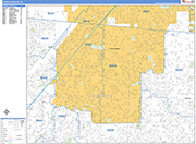 Citrus Heights  Wall Map Basic Style